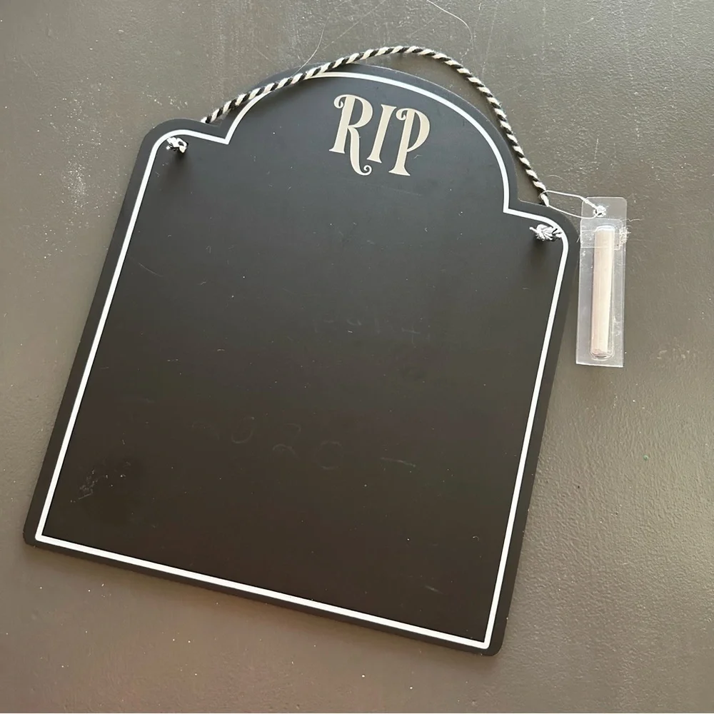 RIP Tombstone Challboard Target Dollar Spot Halloween Decoration Funny Sign‎